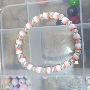 Handmade - Pink pearl bracelet